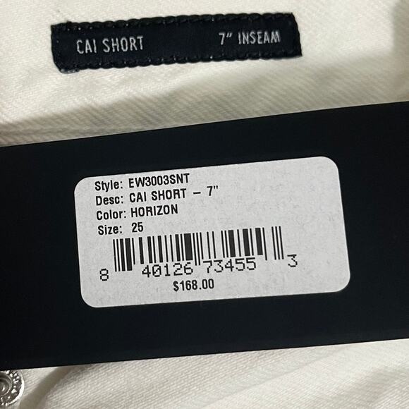 Edwin Womens Cai Jean Shorts 7" Cutoff - White Tie Dye Horizon - Size 25 - $168 - Picture 3 of 6